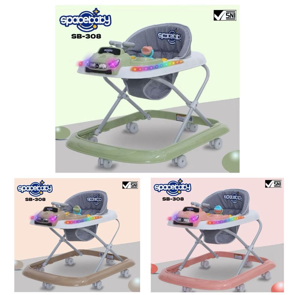 Baby Walker SPACEBABY BOOM BOOM Kereta Bulat Bayi Belajar Jalan