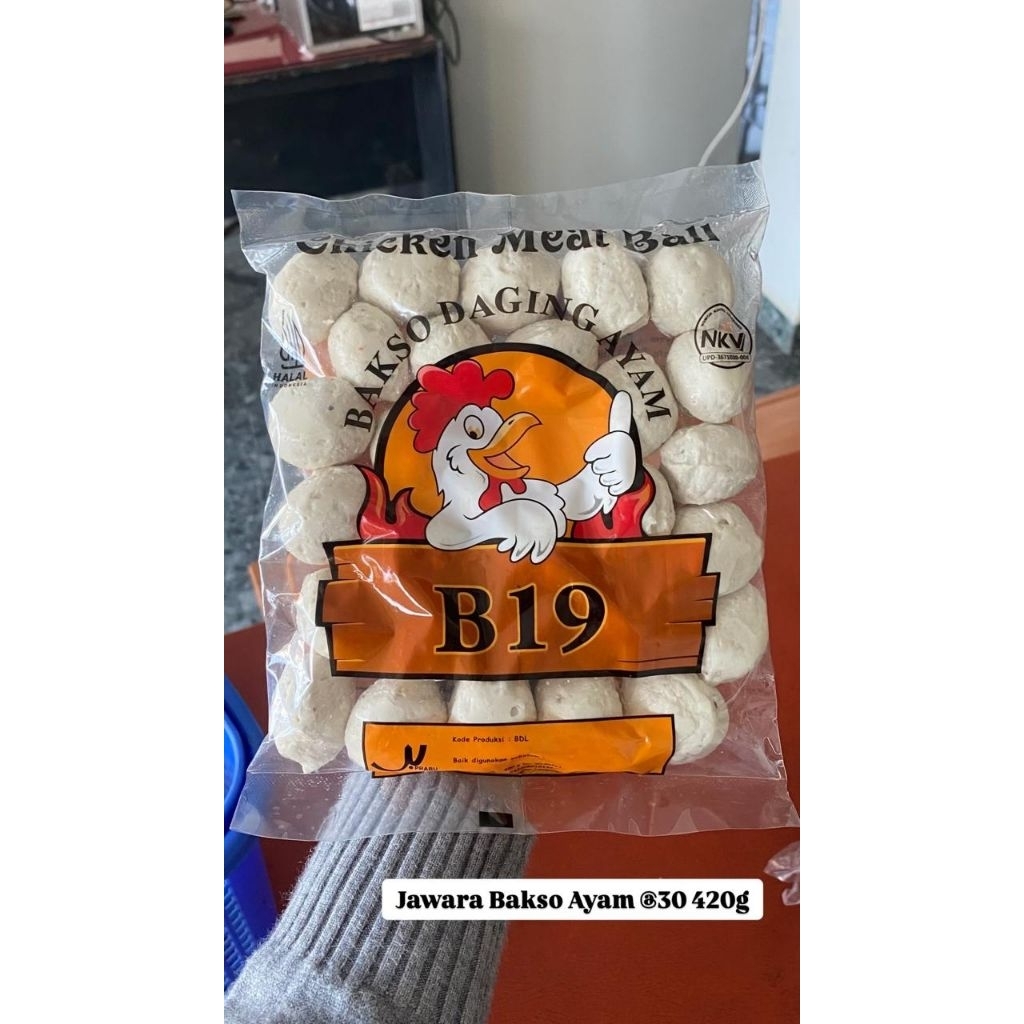 

Jawara Bakso Ayam isi 30 420g Frozen food cik ntik Jambi cemilan jajanan seblak korea jepang
