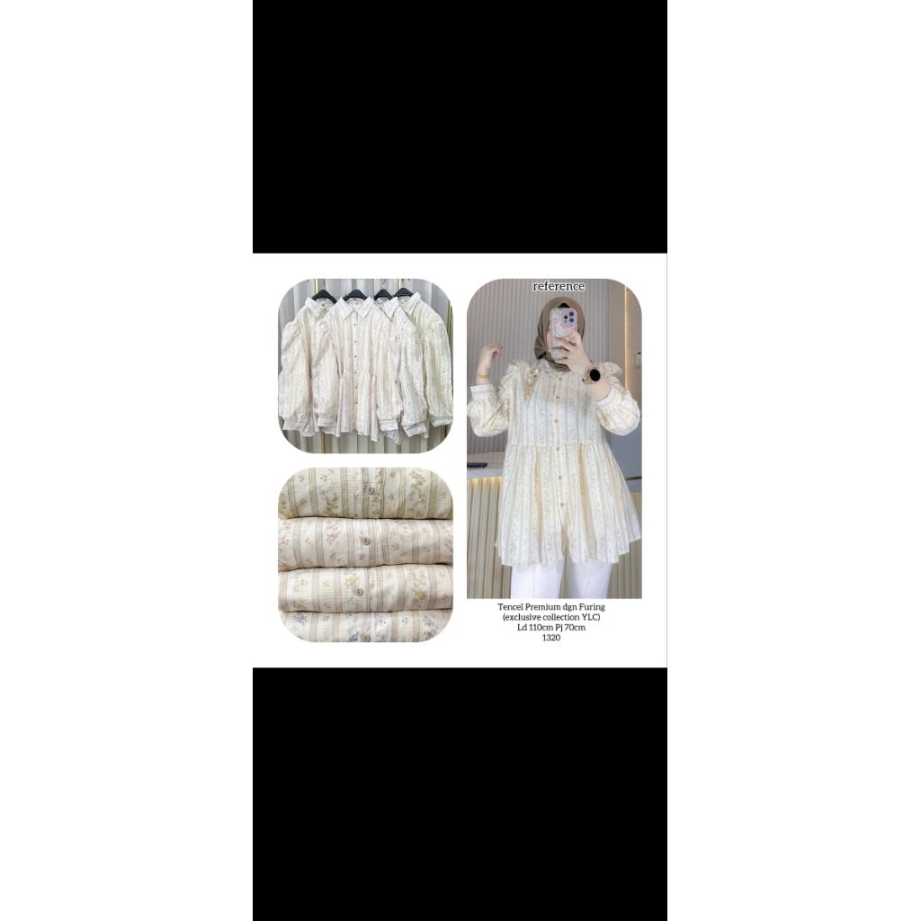 Blus katun bunga import
