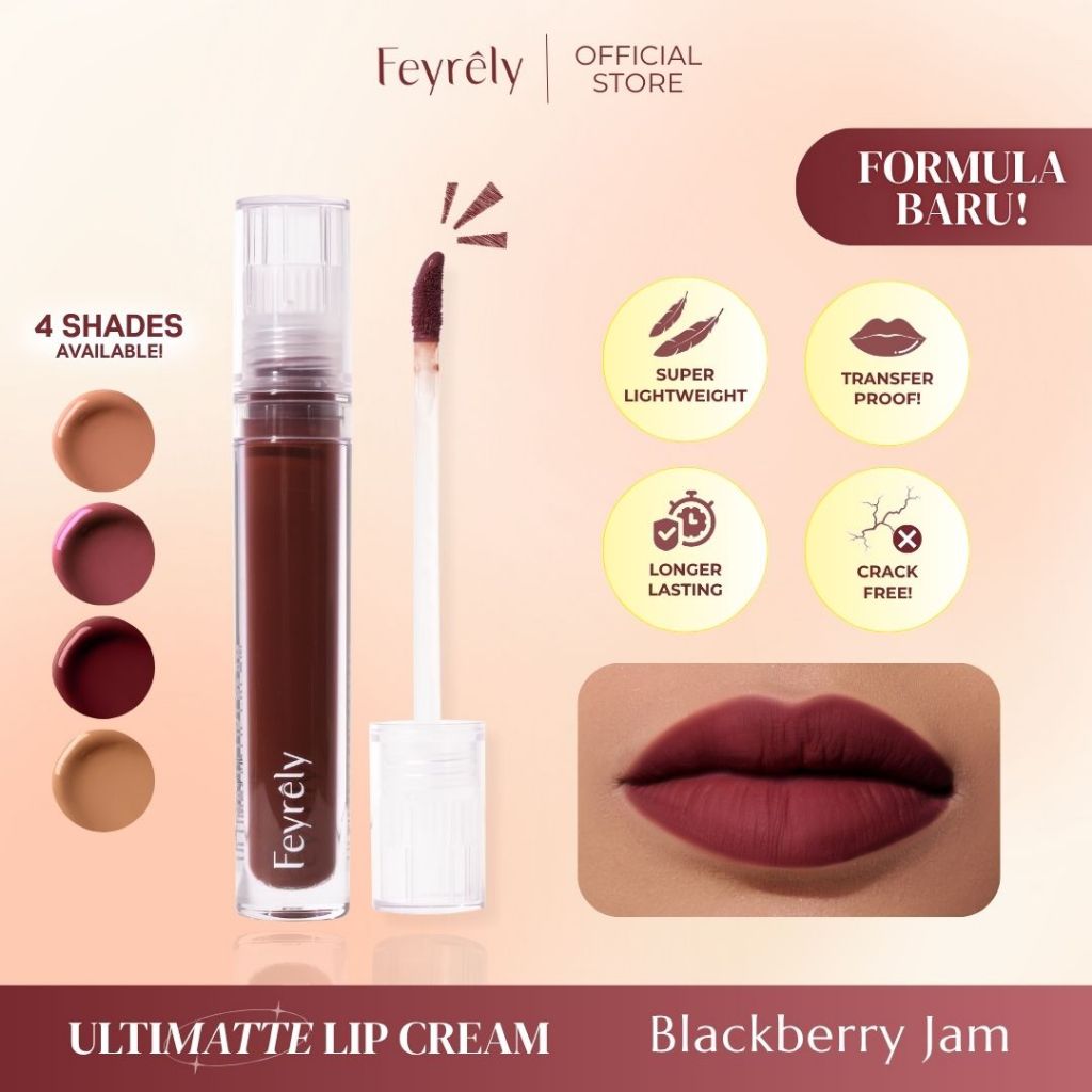 [BARU] FEYRELY ULTIMATTE LIP CREAM 4GR - BLACKBERRY JAM
