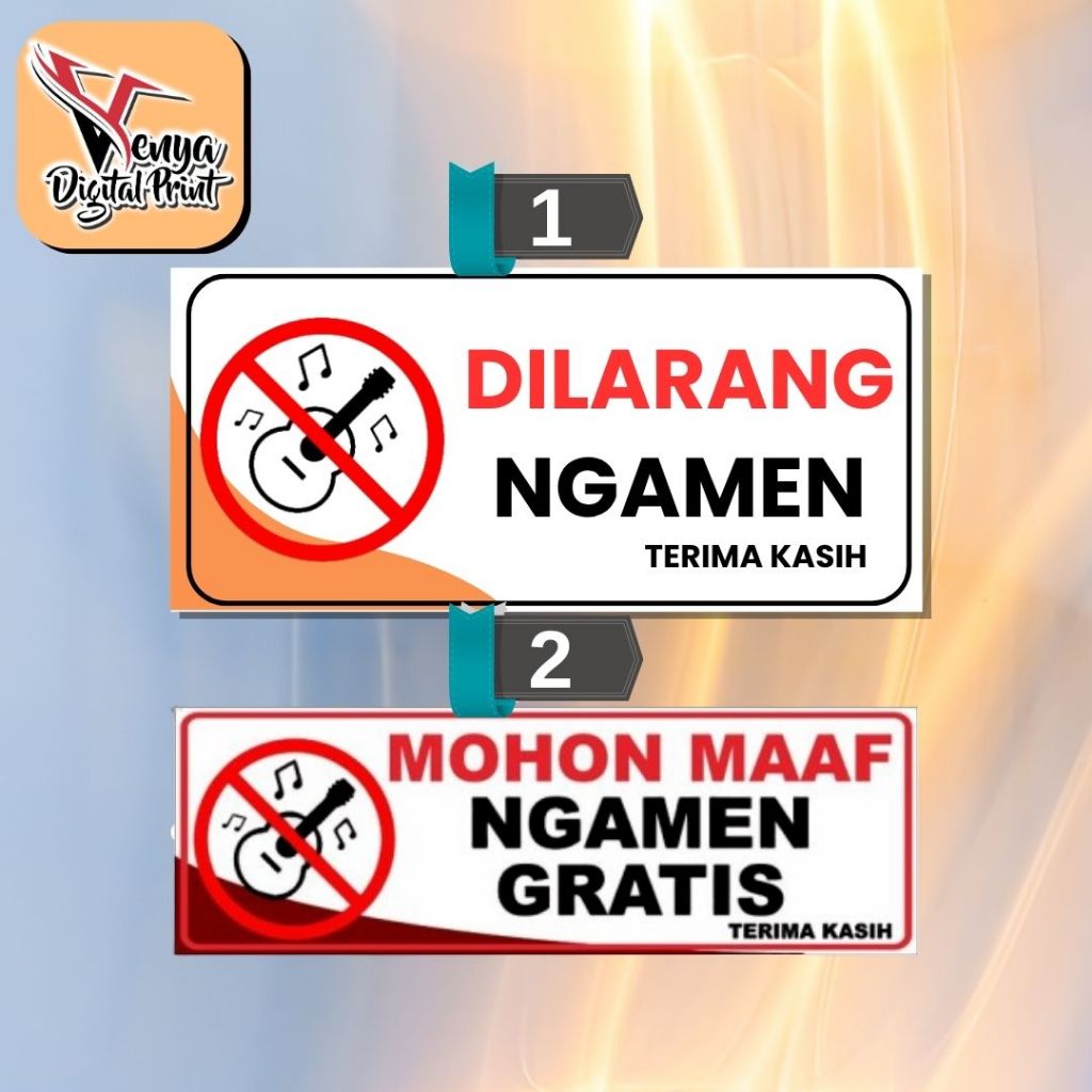 

Stiker ,dilarang ngamen ,mohon maaf ngamen gratis