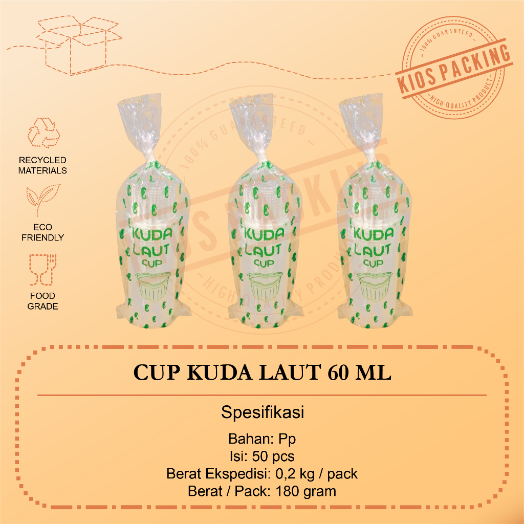 Gelas Plastik Bening 60ml | Cup Jelly | Puding Belimbing 60 ml @50pcs