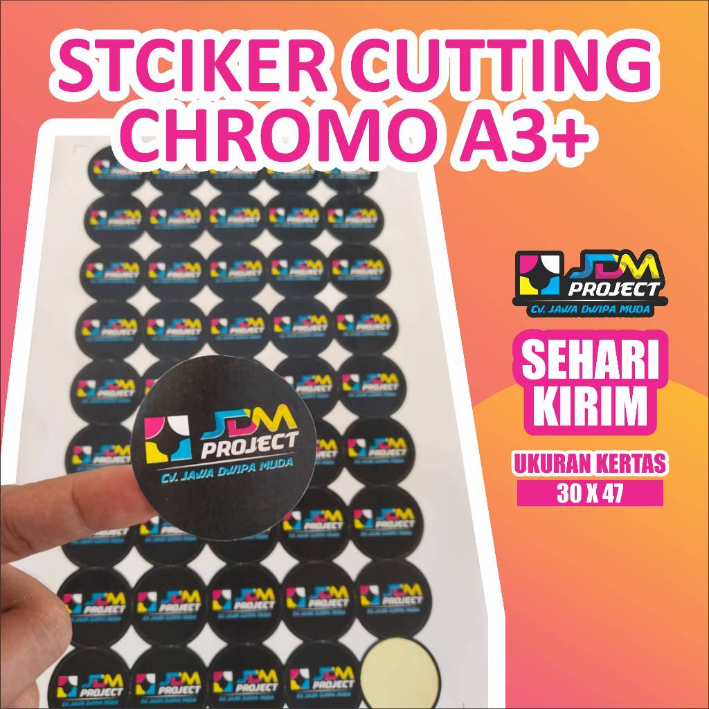 

JDM PROJECT - Sticker Chromo/Bontax Label Makanan Ukuran A3+ SUDAH SAMA CUTTING bisa diisi banyak | Tanpa PO