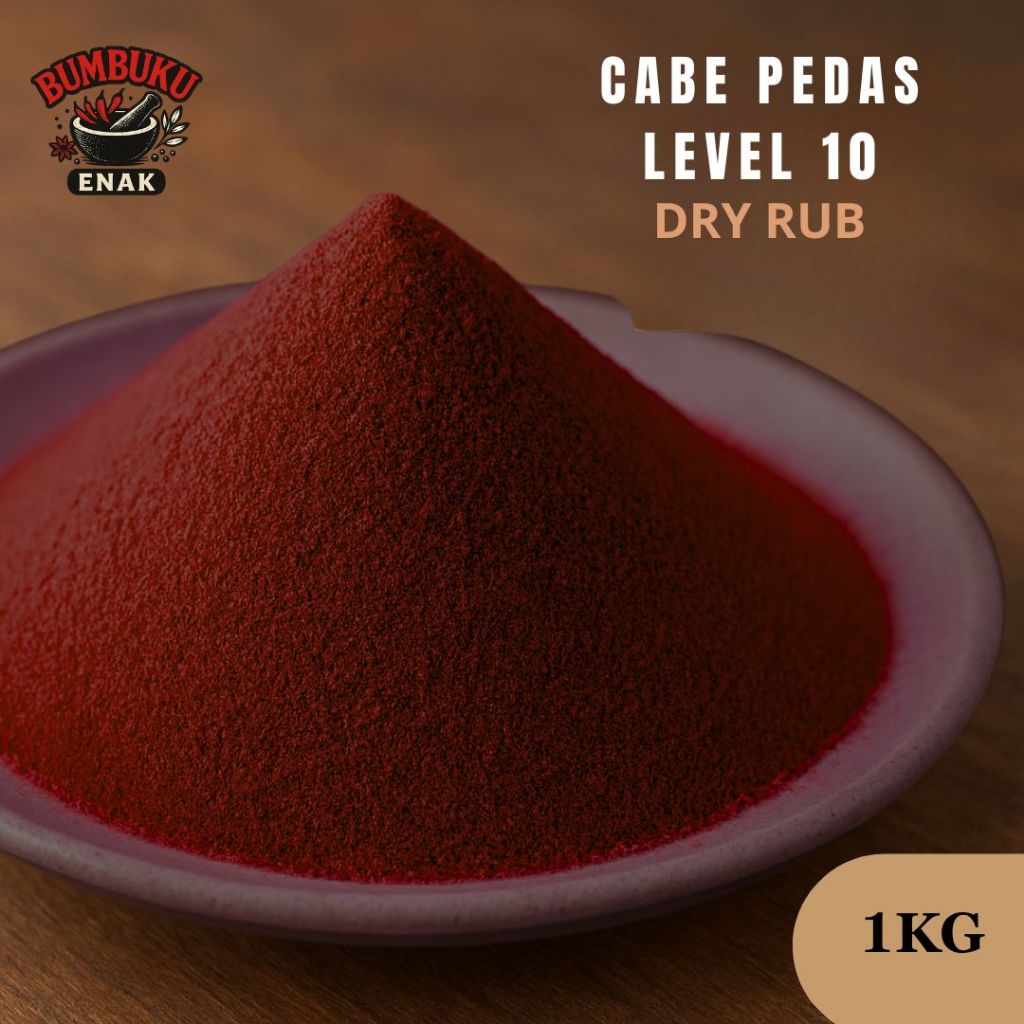 

Bumbu Tabur Cabe Pedas Level 10 1Kg Super Hot | Dry Rub Ekstra Pedas untuk Pecinta Tantangan Rasa