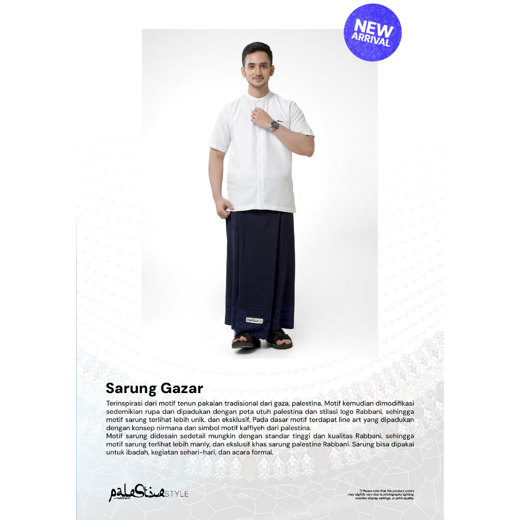 RABBANI _ SARUNG RABBANI GAZAR  / SARUNG PALESTINE / SARUNG RABBANI HITAM