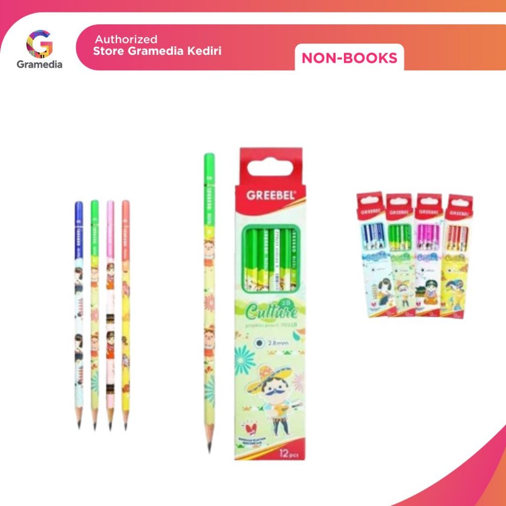 

GRAMEDIA KEDIRI - GREEBEL PENCIL 2B 7031 CULTURE 12 SET