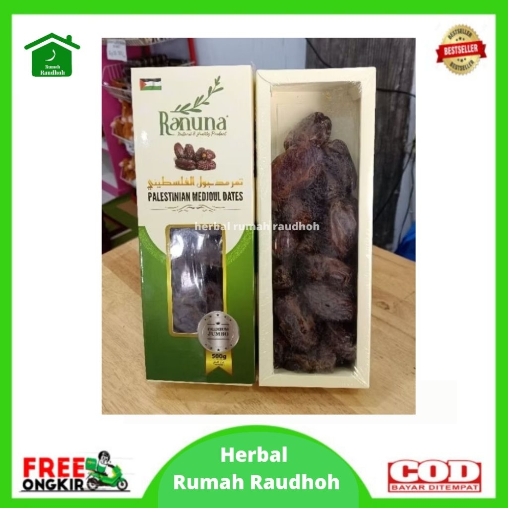 

KURMA MEDJOOL PREMIUM 500 GRAM - RANUNA PALESTINIAN MEDJOUL DATES