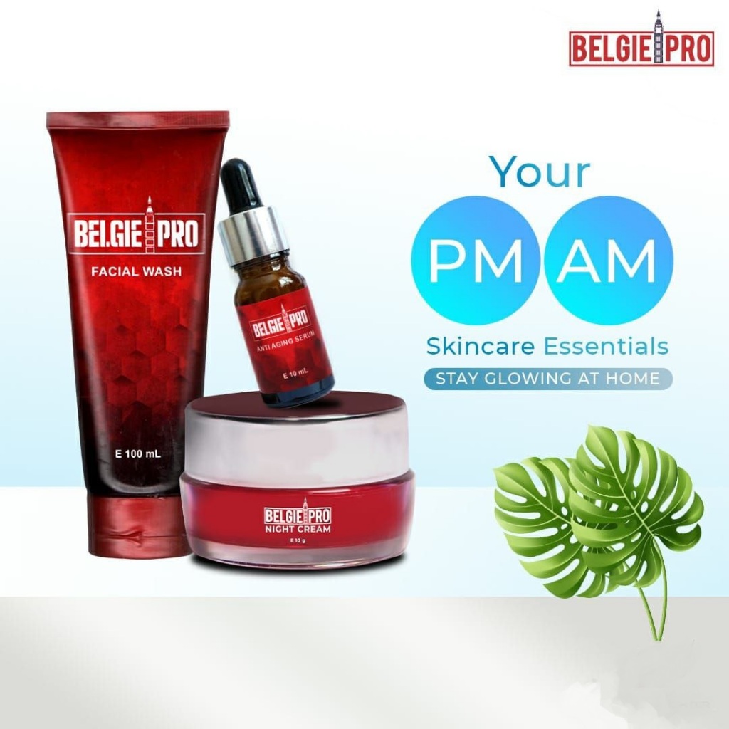 Paket Belgie Pro Facial Wash Serum dan Night Cream