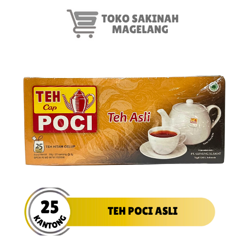 

Teh Poci Asli 25 Kantung Teh Hitam / Produk Original/ Teh Cap Poci/ Teh Celup Poci