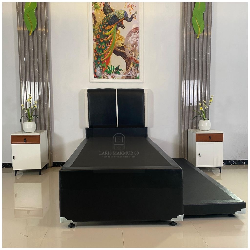 Divan dipan Sorong atas bawah kasur tempat tidur sandaran type Ashley one