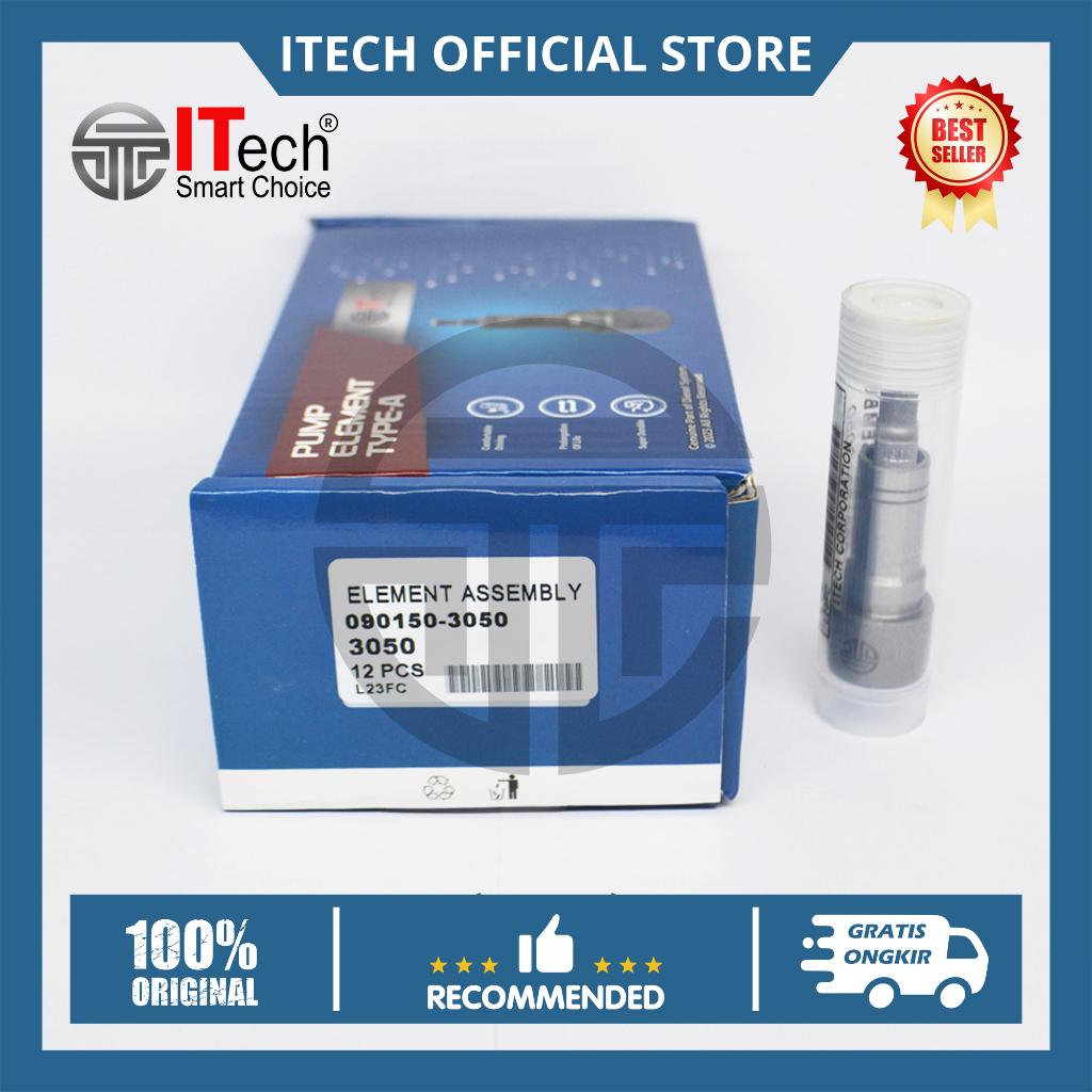 Plunger Mitsubishi PS100 100PS 090150-3050 Asli ITech - Element Injection Pump Plunyer Bospom Mitsub