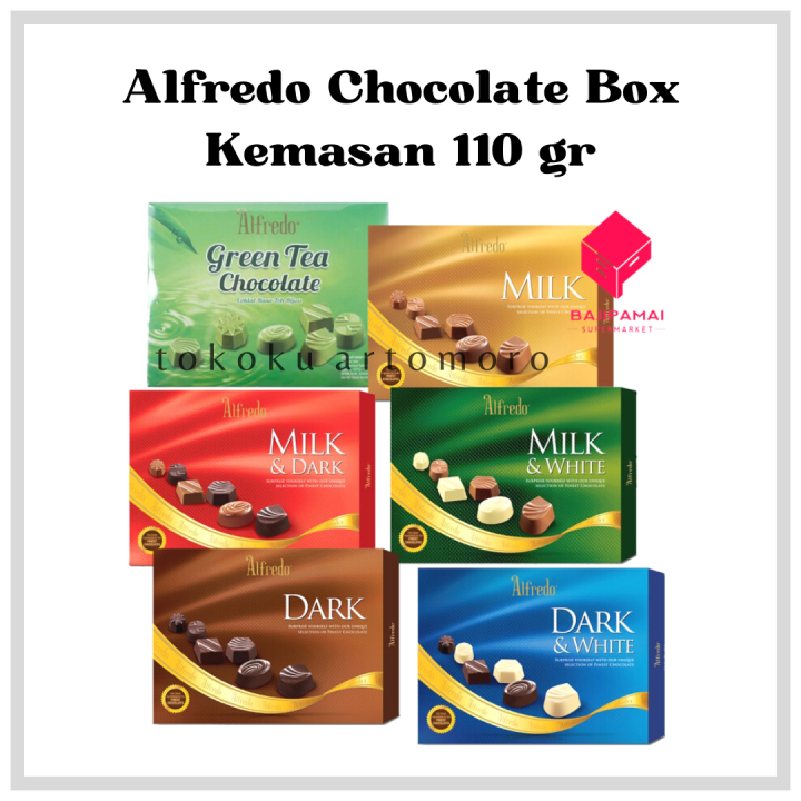 

[oddsolshop] pekanbaru/Alfredo Premium Chocolate 110GR Dark Choco Milk White Cokelat Susu Putih