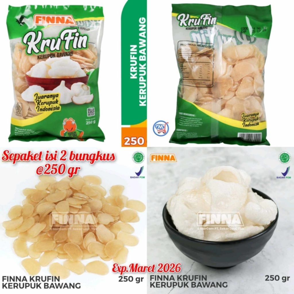 

KERUPUK FINNA UDANG @250GR SEPAKET ISI 2 BUNGKUS