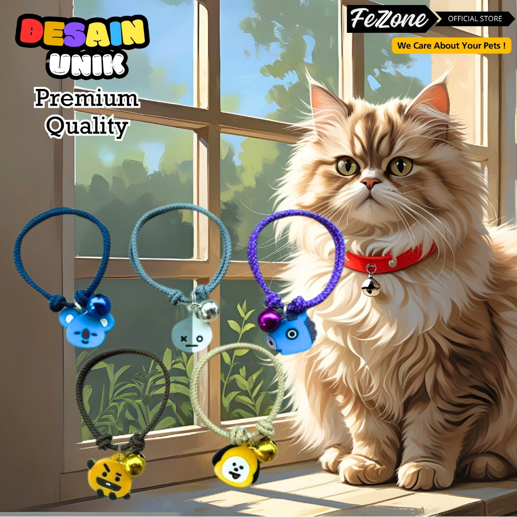 Kalung Kucing Lucu BTS /Kalung Lonceng Karakter/ Kalung Murah/Kalung Kucing Lucu / Kalung Kucing Lon