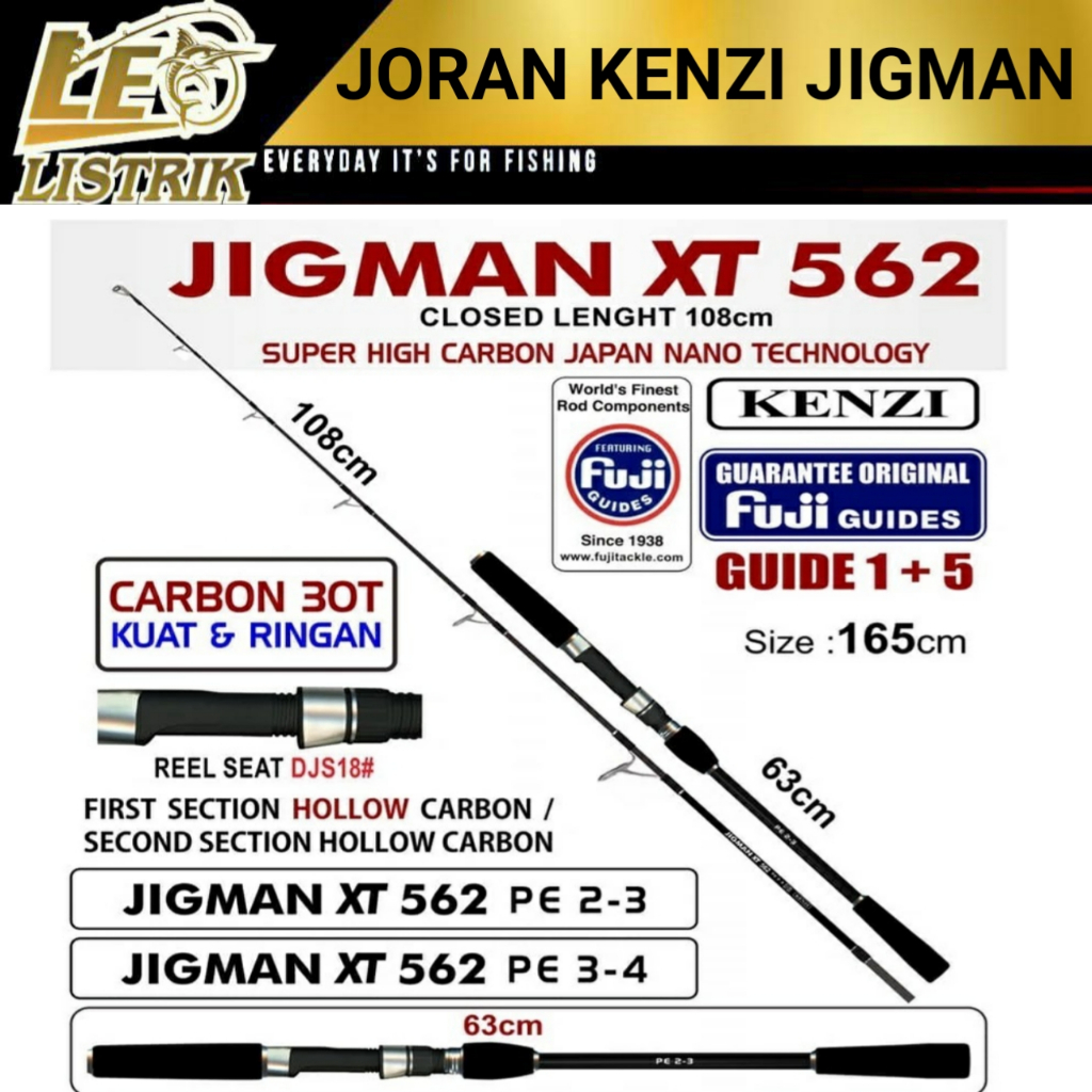 JORAN KENZI JIGMAN XT 562 165CM ROD KENZI JIGMAN JORAN JIGGING TERLARIS JORAN PANCING TERLARIS