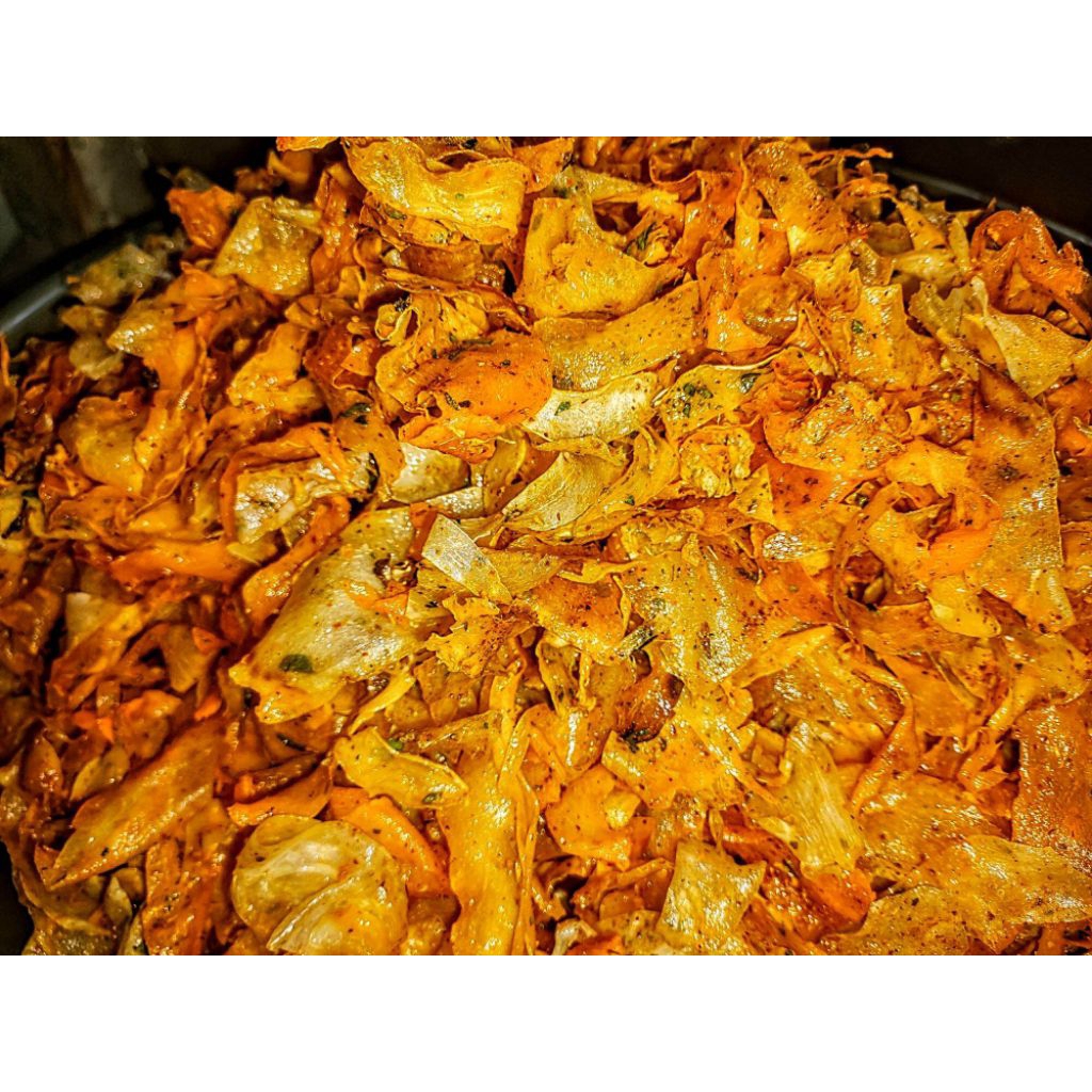 

LADO KERIPIK SINGKONG PEDAS DAUN JERUK KHAS GARUT OLEH OLEH BUNGBULANG TRADISIONAL HOMEMADE 250gram