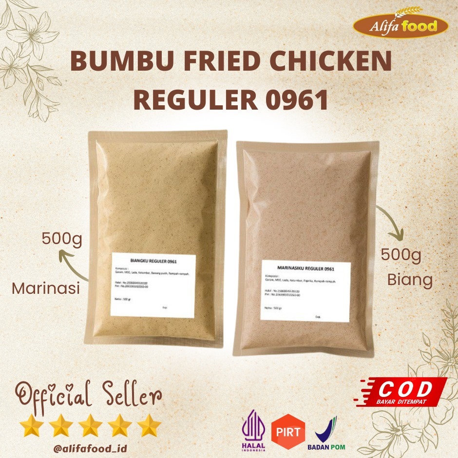 

Bumbu Biang Marinasi Fried Chicken 0961 Alifafood – Rasa Gurih Mantap, Praktis untuk Usaha!