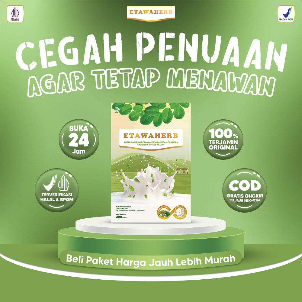 

Etawaherb Susu Kambing Etawa Premium dan Daun Kelor Cegah Penuaan Dini 200gr