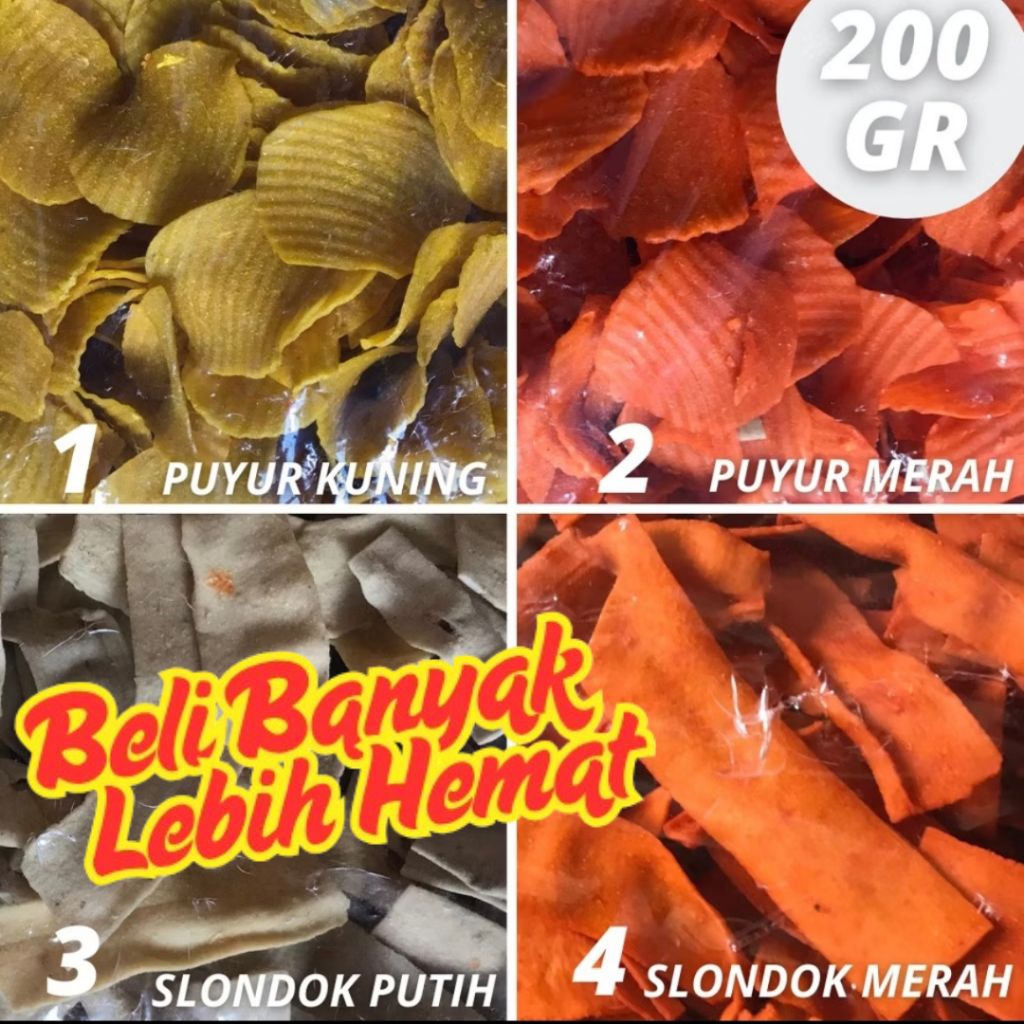 

KERUPUK SEBLAK MENTAH / KRUPUK KERING / KERIPIK KERUPUK SLONDOK PUYUR POCO-POCO 200GR