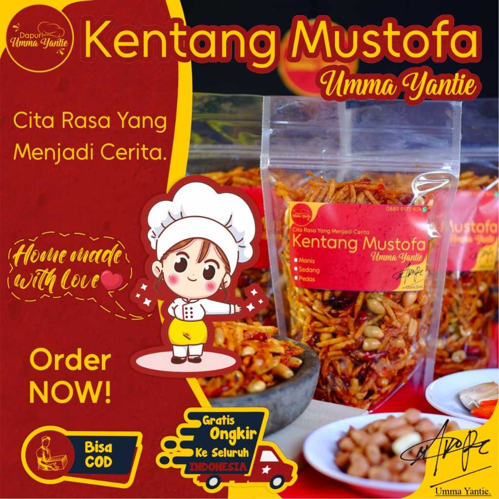 

Kentang Goreng Mustofa 150 Gram Gurih Premium Rumahan Halal