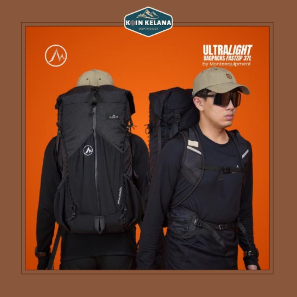 Tas Ransel Gunung Carrier Monte Equipment Faszip Hiking Outdoor Backpack Daypack 37L