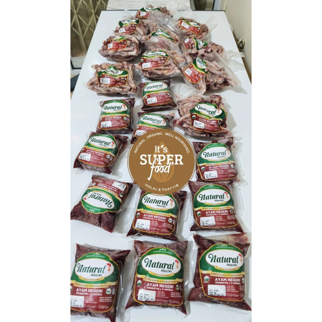 

Natural Poultry | Sertifikat Organik & NKV | Ayam Negeri | Ayam Broiler | Organik Probiotik | Hati Tanpa Ampela | Ceker