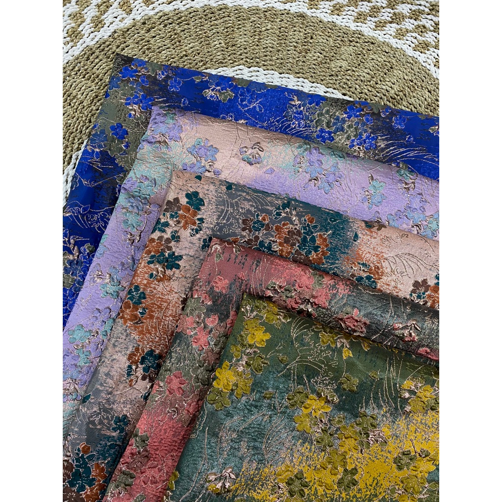 Kain Jacquard Emboss Premium 150cm – Kain Baju Kebaya Modern / Dress / Gamis