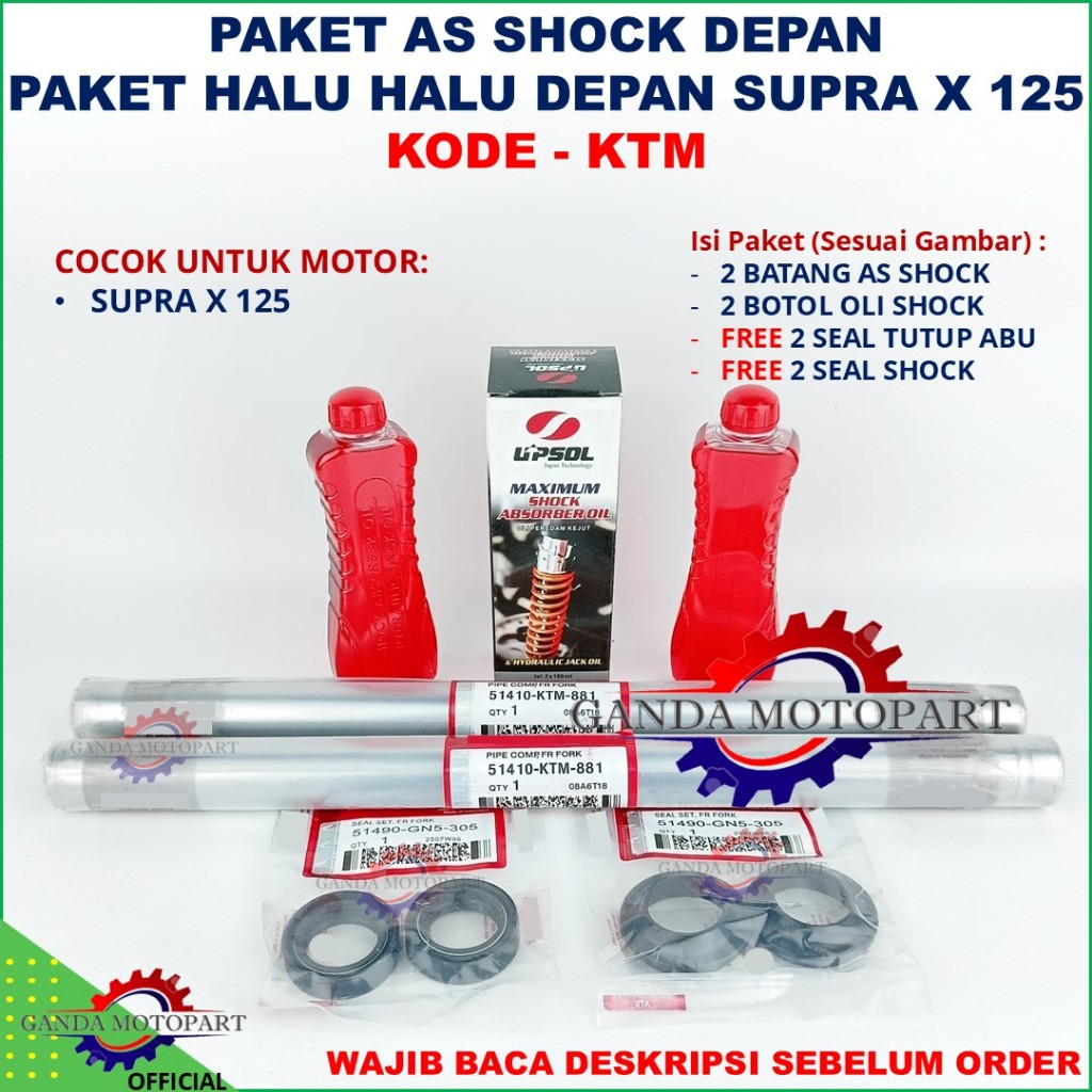 PAKET AS SHOCK DEPAN SUPRA X 125 KODE KTM