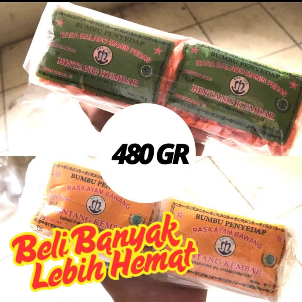 

BUMBU TABUR INSTANT / BUMBU MASAK ATOM BINTANG KEMBAR SIZE KECIL ATOOM SACHET BUBUK RASA 480 GR