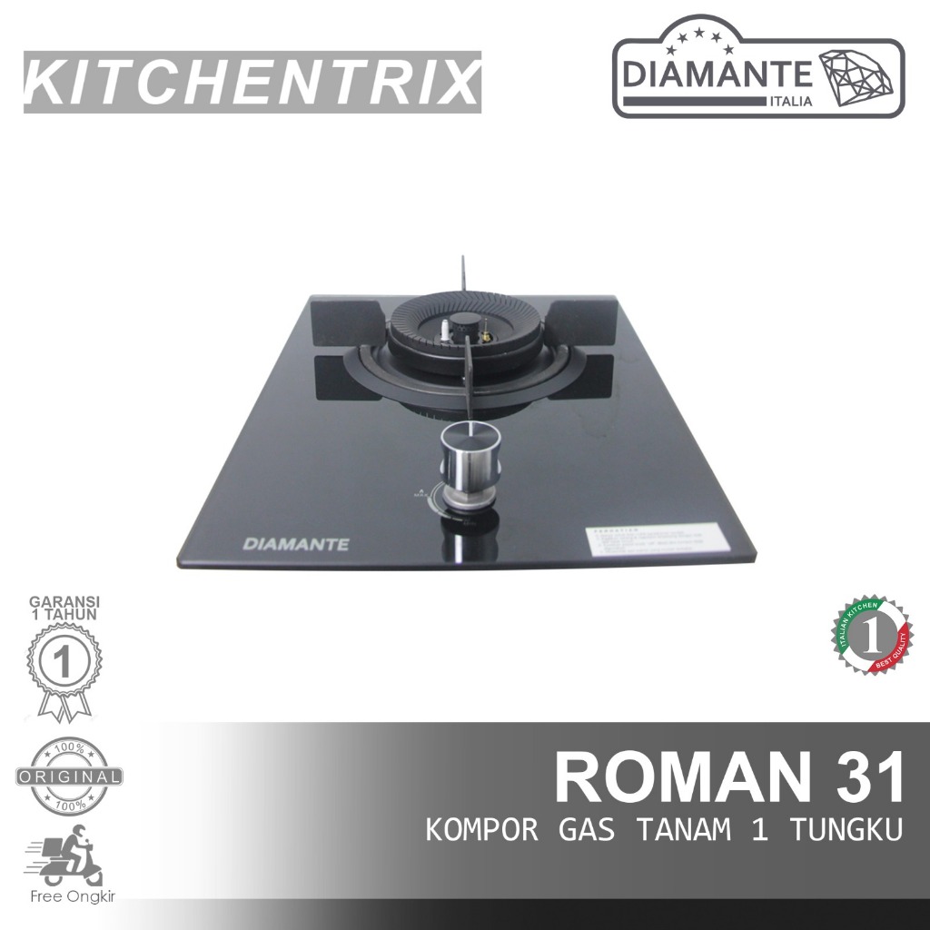 Diamante Roman 31 Kompor Gas Tanam 1 Tungku