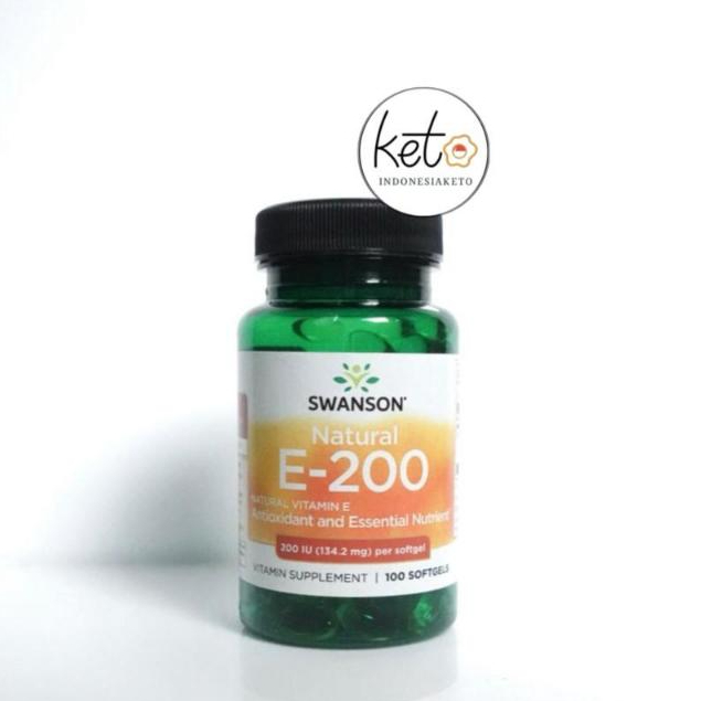 Swanson E-200 Natural Vitamin E 200IU (134.2 mg), 100 Softgels ORI 100% USA