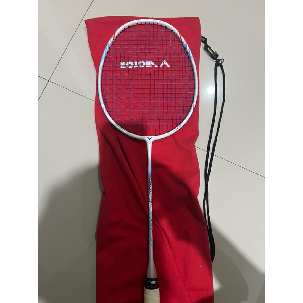 DIJUAL RAKET SECOND and ORIGINAL RAKET VICTOR THRUSTER K220H II (4uG6) + SENAR + TAS COVER FELET + G