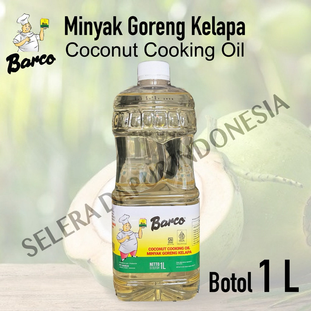

Minyak Goreng Kelapa / Coconut Coocking Oil BARCO Kemasan Botol 1 Liter