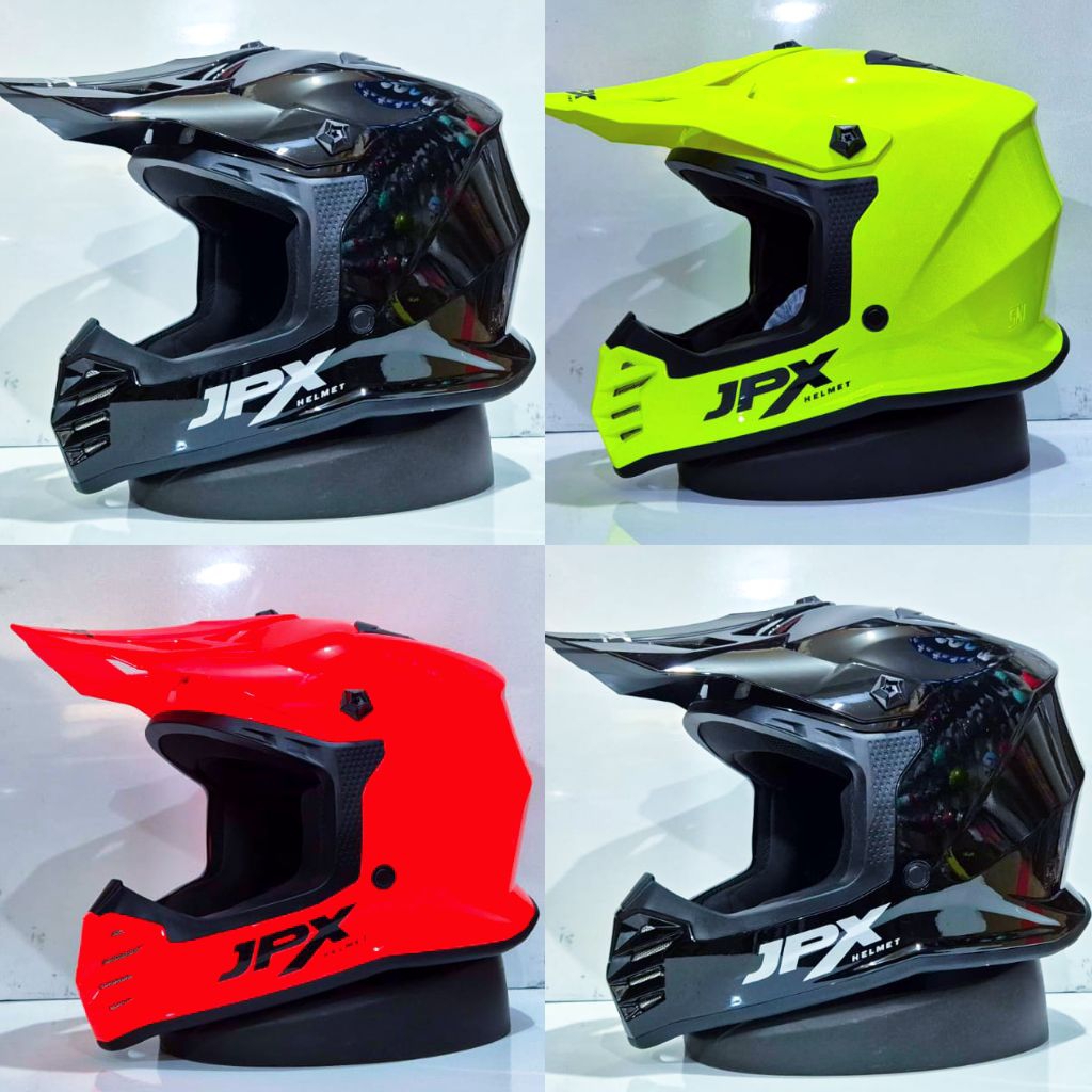 Helm JPX FOX2 JR cross full face solid anak