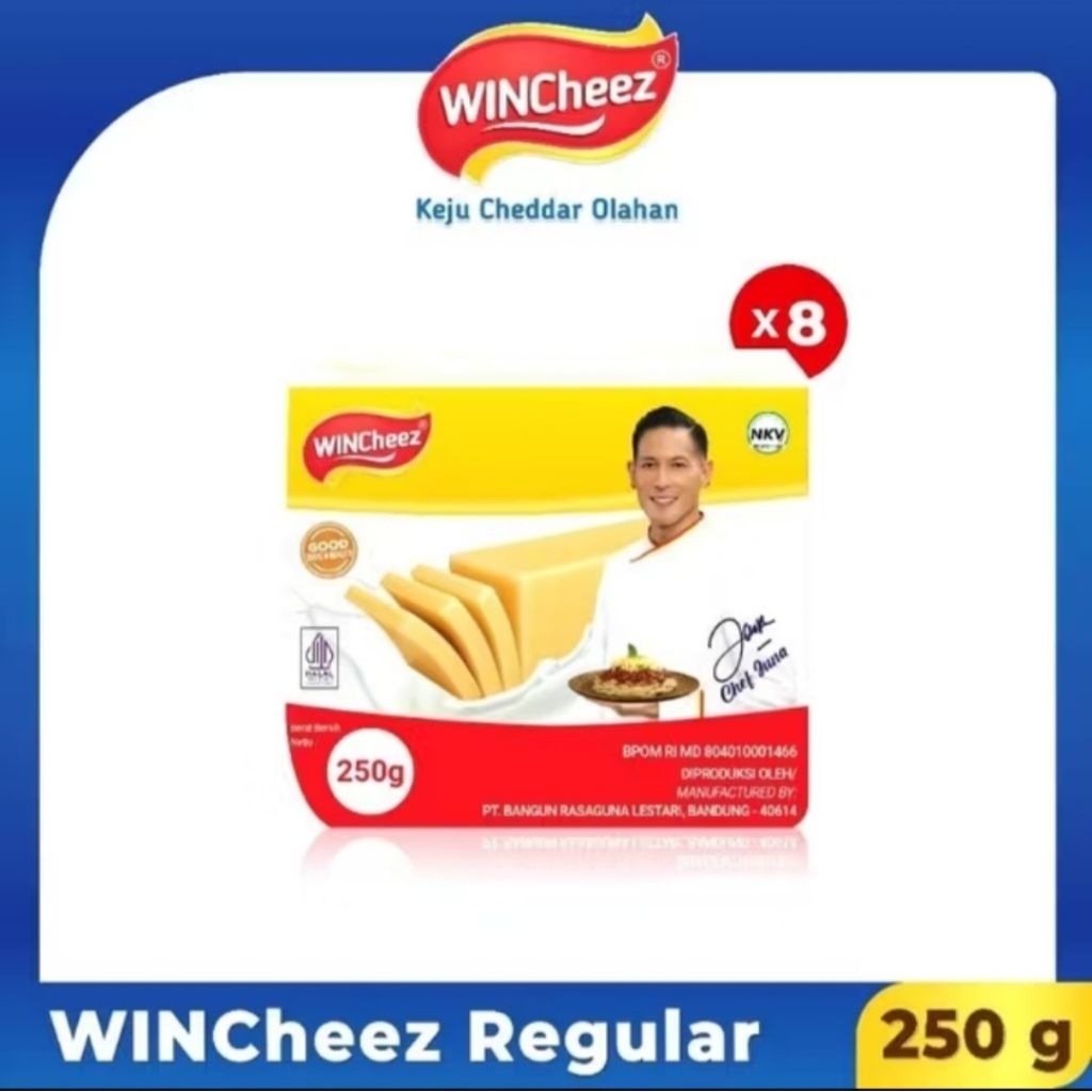 

Keju cheddar wincheez 250gr × 8pc