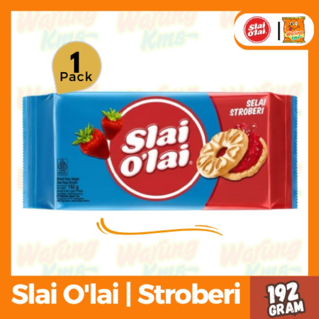 

Biskuit Slai O'lai Stroberi Biskuit Roma Renyah @192g Enak