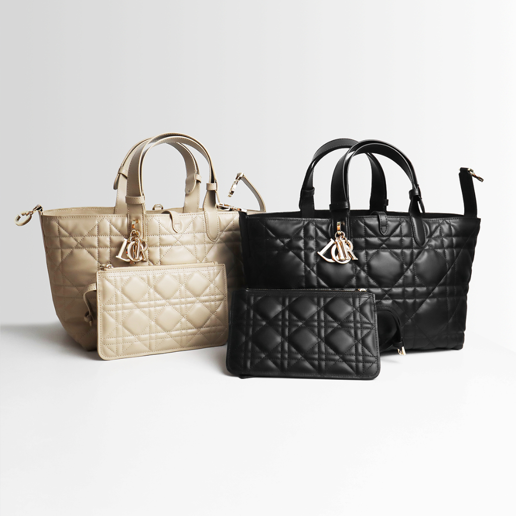 TAS HANDBAG WANITA DIOR MEDIUM TOUJOURS MACROCANNAGE CALFSKIN TOTEBAG