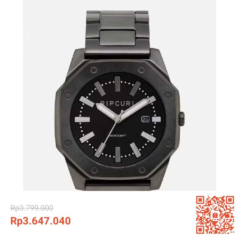 Ripcurl Jam Tangan Regulator Midnight Stainless Steel NEW ORIGINAL 100%