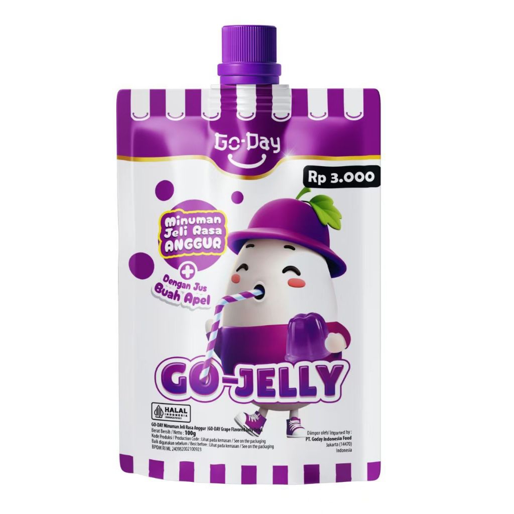 

Promo Terbatas 5Pcs Go-Day Go - Jelly 100gr/pcs
