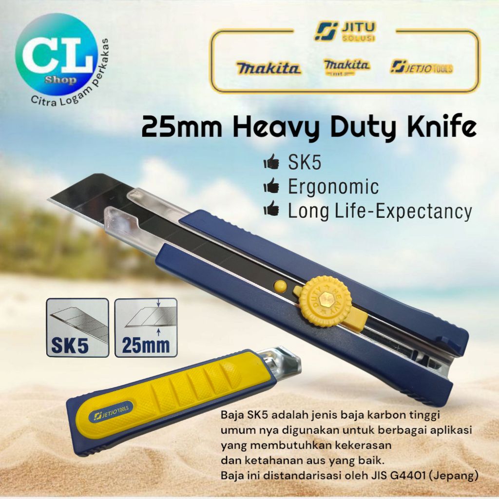 

CUTTER JUMBO 25mm jetjo pisau kater 2,5cm