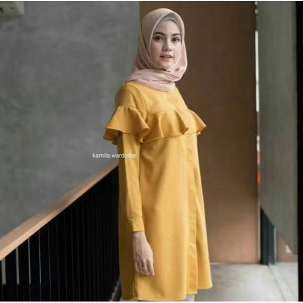 PL KAMILA WARDROBE Sara Tunic #tunic #kemeja #blouse #kamilawardrobe #vanilla #klamby #aleza #muda #