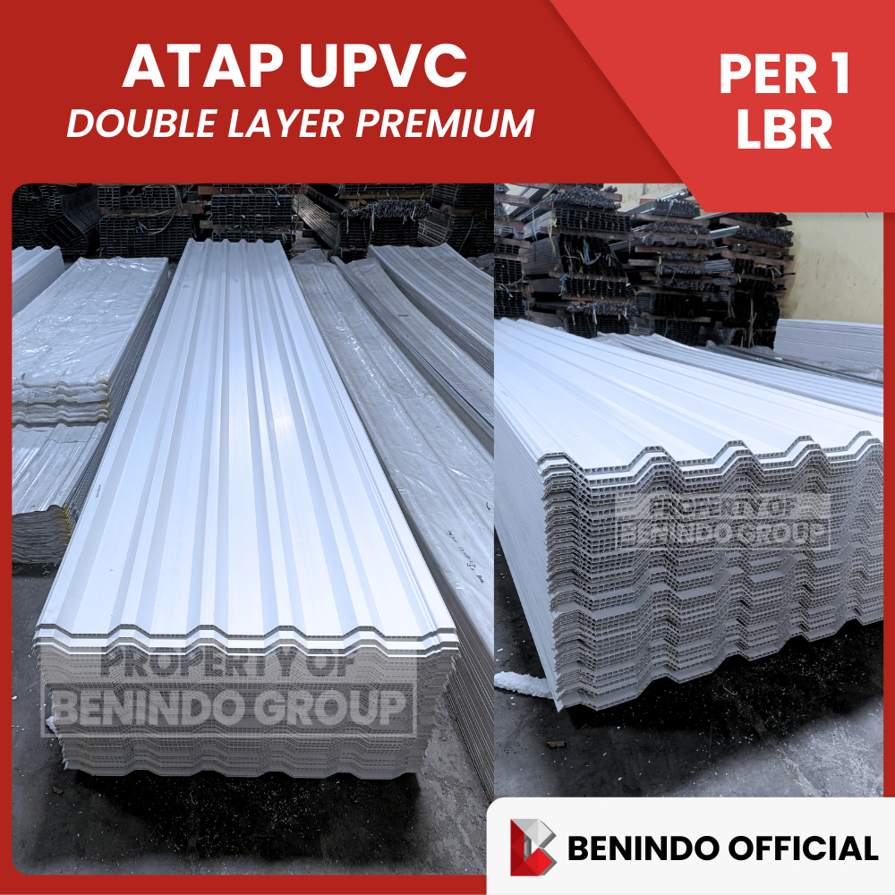 ATAP DINGIN / Atap UPVC / Kingstar UPVC Double Layer ( Rongga + Atas Bawah Putih Doff )