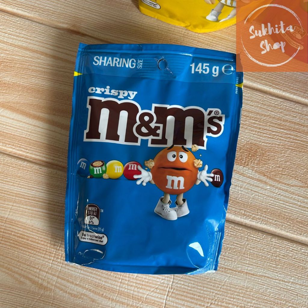 

M&M's CRISPY Milk Chocolate Snack & Share Bag 145g – Cokelat Mini Warna-Warni dalam Lapisan Renyah | Camilan Party, Movie Night, & Baking | Snack Coklat M&M Australia | Ideal untuk Dibagi Bersama Teman & Keluarga | Made in Australia