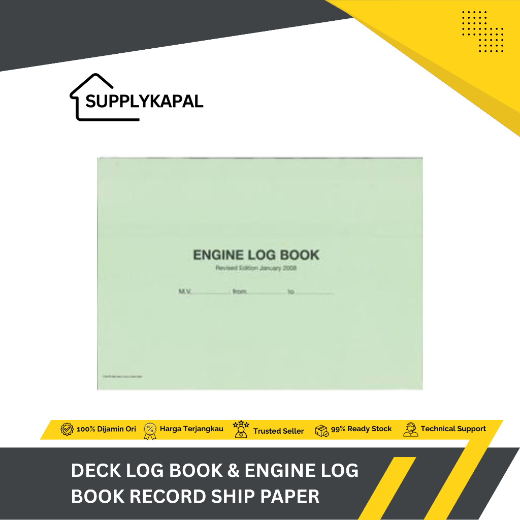 

Deck Log Book & Engine Log Book Record Ship Paper Stationery Kertas Buku