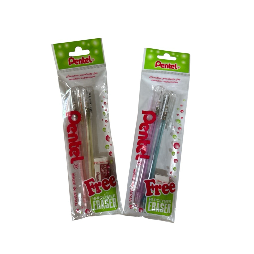 

PENSIL MECHANICAL PENTEL 1 PACK ISI 2 PENSIL DAN ERASER / PENSIL MEKANIK