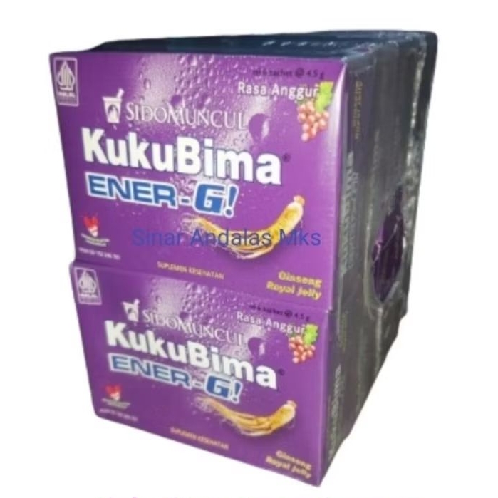 

Kuku Bima Rasa Anggur Sido Muncul 1pack=10 kotak