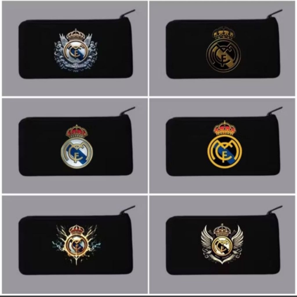 

Tempat pensil club bola real madrid/Tepak kanvas premium/Tempat alat tulis pouch serbaguna tepak pen case football pen case