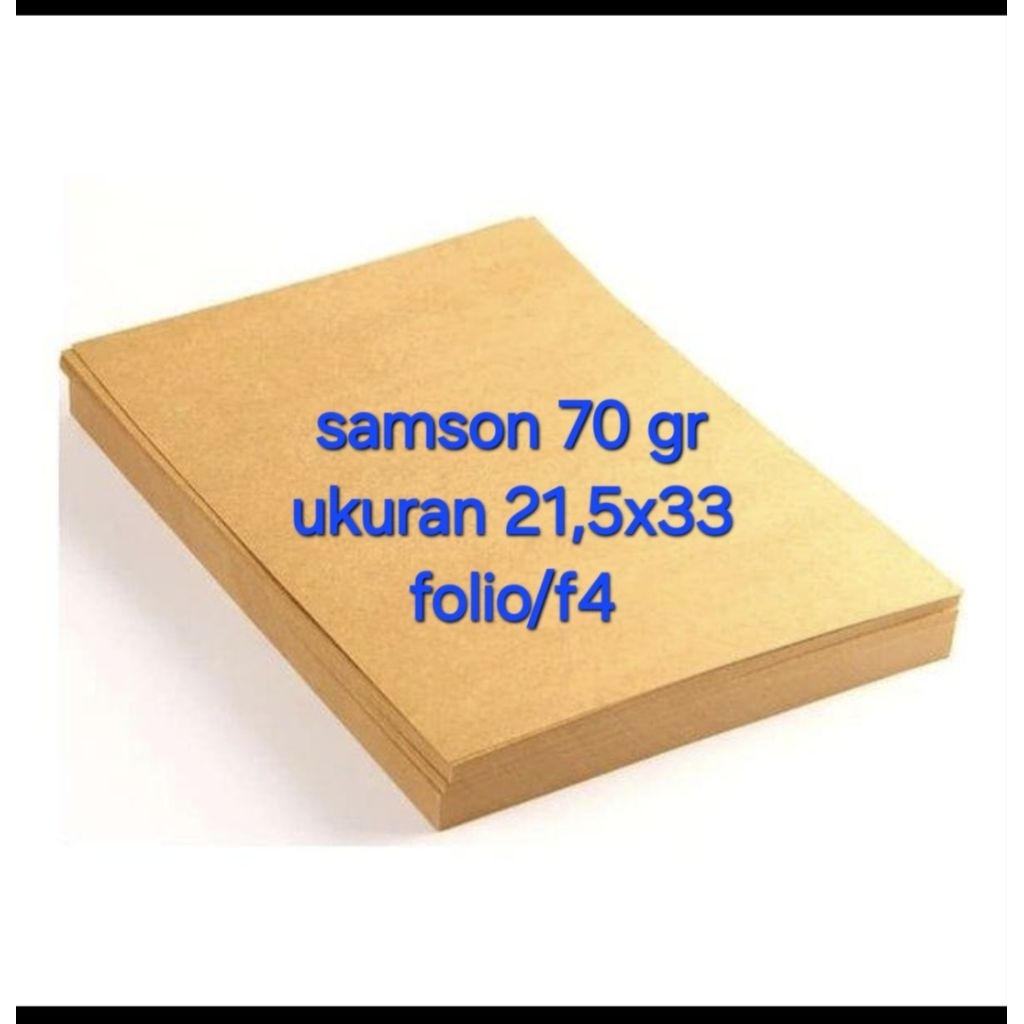 

Kertas Samson coklat 70 gr folio 21,5x33 / F4