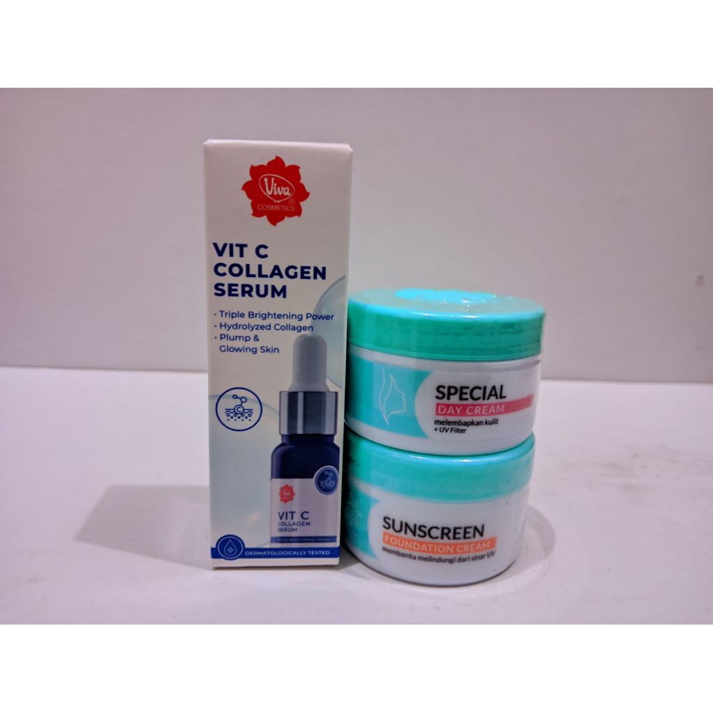 Paket skincare pencerah wajah viva siang malam