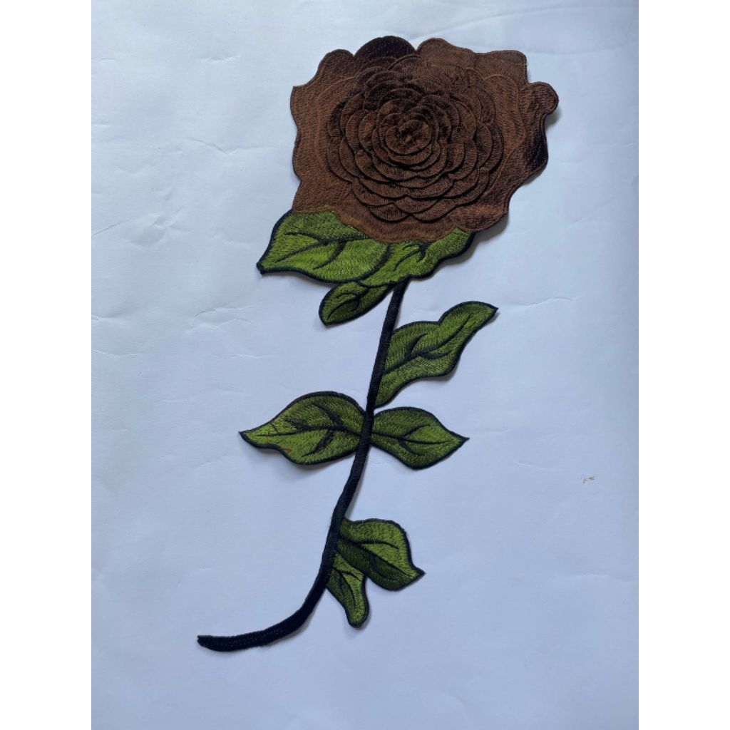 Bunga mawar jumbo/bordir tempel